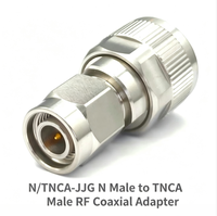 Adaptateur coaxial RF N/TNCA-JJG N mâle vers TNCA mâle, DC-18GHz, connecteur haute fréquence de précision en acier inoxydable pour ondes millimétriques