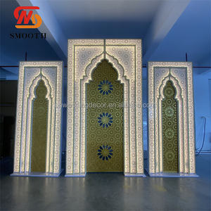 Arche de mariage en acrylique de style islamique (ou maure) ZKAI Royal Holy Moroccan, décoration de fond lumineux - Product Image 5