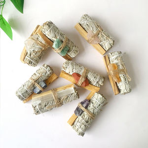 Juego de aromaterapia de piedra original de cristal de madera sagrada de Perú, salvia natural, Meditación de Yoga, purificación interior - Product Image 1
