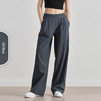 Pantalon de jogging pour femme, doux, coupe droite, jambe large, style pyjama, pantalon de détente, bas de sport