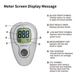 Moniteur <span class=keywords><strong>de</strong></span> glycémie CE haute précision pour diabétiques, portable, utilisation domestique, test <span class=keywords><strong>de</strong></span> glycémie en une seule étape, vente en gros - Product Image 3