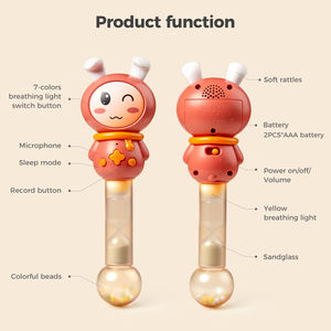 Sonajero para Bebés <span class=keywords><strong>Tumama</strong></span>, Juguete de Conejito de Plástico, Campana de Mano Educativa Temprana, Sonajero Musical para Muñeca de Bebé con Luz Suave - Product Image 5