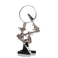 MG16126 Glass Auxiliary Clip Magnifier Third Hand Clamp with Base 60mm Lens