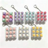 Youpule Mini Bun Dumpling Fidget Clicker Porte-clés en PVC, Jouet à pression à interrupteur mécanique, Non lumineux, Pendentif de sac, À partir de 14 ans