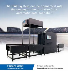 Giá tốt nhất Quảng Đông DWS 6 bên kho Máy bưu kiện Máy quét trọng lượng khối lượng mã vạch Hệ thống băng tải để phân loại