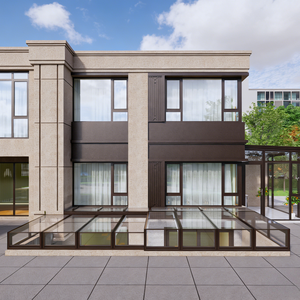 Techo Retráctil Eléctrico <span class=keywords><strong>de</strong></span> Aluminio y Vidrio, Solárium Móvil <span class=keywords><strong>con</strong></span> Doble Vidrio Templado Low-E para Dormitorio y Uso Exterior - Product Image 2