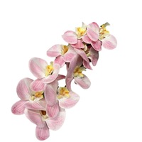 Rosa Hochzeits-Kunstblumen Phalaenopsis Orchidee Rose Künstliche Blumen für Hochzeitsraumdekoration und Bouquet-Dekoration Seidenblumen