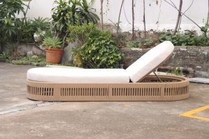 Lettino Prendisole Moderno di Lusso per Esterni, Arredo <span class=keywords><strong>Giardino</strong></span>, Daybed in Corda Intrecciata, Comodo Chaise Longue per Hotel e Resort a Bordo Piscina - Product Image 4