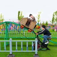 Mini Montaña Rusa sin Motor, Impulsada por la Energía Humana, para Parques de Diversiones Infantiles, Mini Tren de Montaña Rusa con Conducción Manual, Atracciones Impulsadas por la Energía Humana