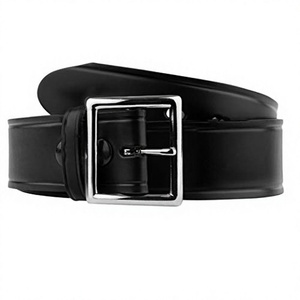 Nuevo Cinturón Casual de Cuero Vacuno Negro Marrón, Duradero, con Hebilla Metálica de Cierre Automático Plateada para Hombre - Product Image 3
