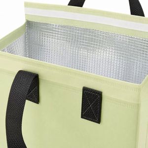 Sac isotherme personnalisé à double poignée, doublure en aluminium thermoscellée, fermeture auto-adhésive, sac de transport pour aliments chauds ou froids - Product Image 2