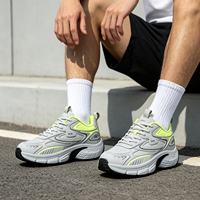 Chaussures décontractées pour hommes, élégantes, avec panneaux contrastés, coussinets confortables, sur mesure, à semelle épaisse, tendance