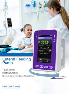 Pompe à nutrition entérale à écran tactile certifiée ISO, dispositif d'alimentation sûr pour les soins intensifs et la médecine d'urgence en Afrique - Product Image 4