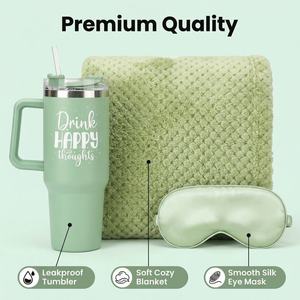 Set Regalo Verde <span class=keywords><strong>per</strong></span> <span class=keywords><strong>la</strong></span> Cura Personale Femminile, Cofanetto Spa Rilassante con Borraccia da 40oz, <span class=keywords><strong>Regali</strong></span> di Compleanno <span class=keywords><strong>per</strong></span> <span class=keywords><strong>Mamma</strong></span>, Amica, Sorella - Product Image 2