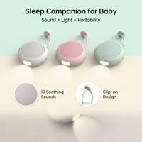 Machine à bruit blanc pour bébé avec 10 sons naturels, veilleuse, aide au sommeil, haut-parleur portable pour sons apaisants