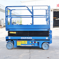 Plateforme élévatrice à ciseaux électrique automotrice CHANGDING, hauteur de travail 6m, capacité 113kg, acier au manganèse haute résistance, commande fiable
