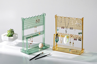 Bijoux Stand Collier Organisateur Affichage Bracelet Boucles D'oreilles et Anneau Plateau Porte-Bijoux Cintre