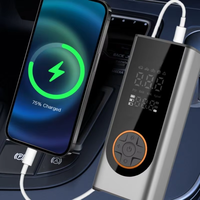 Bomba de inflado de cilindro grande de 22mm, 6000mAh, 35L/min, bomba de neumático de coche con Cable inalámbrico/con cable
