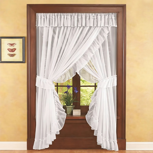 <span class=keywords><strong>Tenda</strong></span> per finestra in voile con pannello per tende trasparente arruffato - Product Image 6