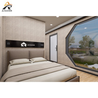 Maison conteneur préfabriquée détachable de luxe Cabine modulaire intégrée pour villa Capsule Maison préfabriquée