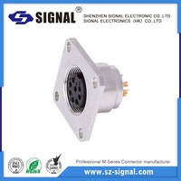 Connecteur de panneau M16 mâle/femelle à 2-24 broches, prise à souder métallique 20/24AWG IP67 pour alimentation et signalisation électrique d'automatisation - Vente chaude