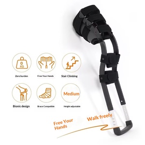 Rodilleras Multifuncionales de Aleación de Aluminio, Ayudas para Caminar, Plegables en un Segundo, Altura Ajustable, Soporte para una Sola Pierna para Adultos, Manos Libres - Product Image 3