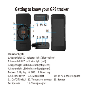 WINNES 4G S2 camión de transporte rastreador GPS posición de cobertura global en tiempo real 5000mAh SOS Pantalla de temperatura de conversación bidireccional - Product Image 3