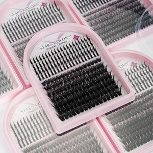 Vente en gros Promade Fans Appuyez sur les cils Livres DIY Cluster Lash Extension Kit Pre Cut Segment Lashes Private Label Lash Trays - Product Image 1
