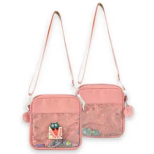 2023 Kinder Japan Süße weiche Pailletten TPU Mädchen Single Shoulder Bag Umhängetasche Kleine quadratische Tasche Kinder tasche