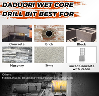 Mata Bor Inti Berlubang Besar Jiuyan Industrial Diamond 32-350mm Molly-203 110mm untuk Pengeboran Batu Masonry yang Diperkuat, Garansi 3 Tahun