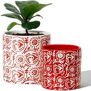 Pot de fleurs en céramique de style américain, design créatif, forme personnalisée, finition émaillée, impression de logo, pour usage au sol, OEM, à prix abordable - Product Image 5