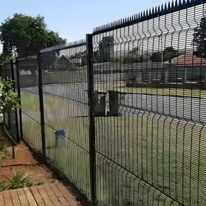 Panel de valla de malla de alambre de alta seguridad con recubrimiento en polvo, antiescalada y de visión clara para muros perimetrales, al por mayor - Product Image 6