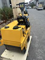 Offre Spéciale Compacteur routier vibrant à double tambour TH-YLS600B, mini-compacteur portatif à double roue en acier pour la réparation routière