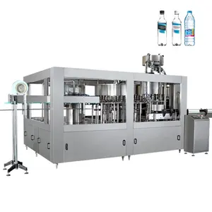 Máquina de enchimento de garrafa de água mineral 3 em 1, equipamento completo automático máquina pura