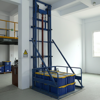 Plateforme élévatrice murale à rail de guidage, capacité de charge 300 kg à 3000 kg, hauteur de levage 3,5 m à 8 m, élévateur de marchandises