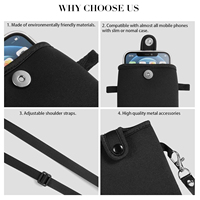 Étui de téléphone en néoprène avec sangle/lanière de cou pour iPhone 16/15/14/13 Pro, 16/15 Plus Samsung S24, Google Pixel 9