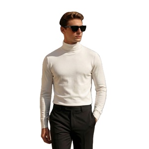 <span class=keywords><strong>Camiseta</strong></span> <span class=keywords><strong>Interior</strong></span> Casual de Cuello Alto para <span class=keywords><strong>Hombre</strong></span>, Color Sólido, Forro Polar de Doble Cara, Manga Larga para Principios de Primavera - Product Image 1