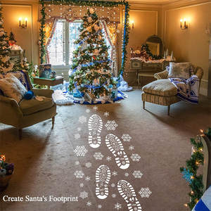 Pochoirs de flocons de neige de Noël de grande taille, <span class=keywords><strong>pochoir</strong></span> de traces de pas pour la <span class=keywords><strong>peinture</strong></span> <span class=keywords><strong>sur</strong></span> le sol, le <span class=keywords><strong>verre</strong></span>, les fenêtres - Product Image 2