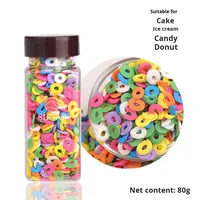 Fournitures de décoration de gâteau de la Saint-Valentin chinoise Macaron irisé cercles colorés coeur aiguilles à sucre mat perles de bonbons