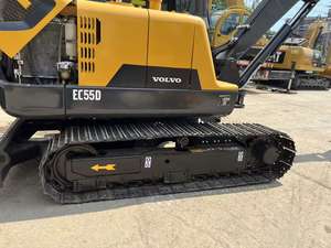 Excavatrice sur chenilles Volvo EC55D d'occasion en bon état, faible nombre d'heures de travail, poids opérationnel de 5 tonnes, godet de 3 m, moteur, stock Shanghai - Product Image 5