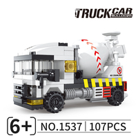 1537 truk Mixer 107 buah Model MOC Sparticle kecil seri teknik perakitan anak laki-laki mainan blok bangunan edukasi hadiah grosir