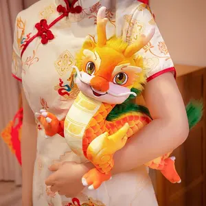 Factory Price Custom Super Soft Fabric Plush Animals Chinese Mascot Of The Year Of The Dragon Plush Toy