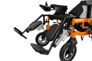 Fauteuil électrique pliable médical à dossier haut, batterie amovible, fournitures de réadaptation thérapeutique - Product Image 3