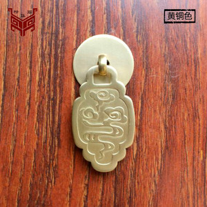 Chinese Style Brass Handle Novelty Shape For Wardrobe Cabinet Drawer Durable Surface Mounted - Product Image 1
