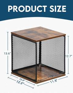 Visualize Boîte de rangement d'album <span class=keywords><strong>Cube</strong></span> Organisateur en bois Caisse 2 ensembles de porte-disques Étagère Meubles de rangement pour disques en vinyle - Product Image 2