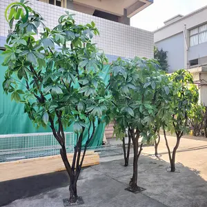 Factory price artificial tree real trunk nature looking artificial Pachira Macrocarpa tree faux tree customized for decoration
