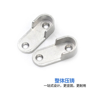 Zinc Alloy Flange Seat 16cm Wall Mounted <b>Wardrobe</b> Clothing Organizer Rectangle Shape Galvanized Steel Part Yt09 - Product Image 2