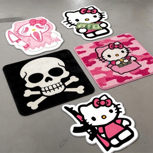 sanrio <strong>Rugs</strong> Custom Anime Irregular Printed Carpet <strong>Kitty</strong> <strong>Rug</strong> Cartoon Bedroom Doormat Die-cutting Precise Cutting Area <strong>Rug</strong> - Product Image 2