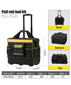 도매 휠 풀러 도구 키트 대형 롤러 캔버스 두꺼운 다기능 내마모성 유지 보수 전기 도구 키트 - Product Image 5