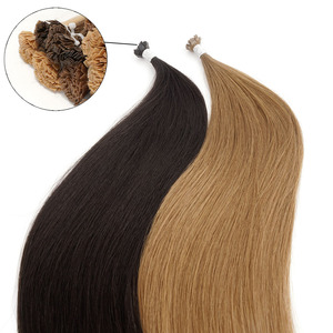 Extension di Capelli Umani Brasiliani Remy di Prima Qualità con Cheratina e Punta Piatta, Tessitura Singola Virgin - Product Image 1